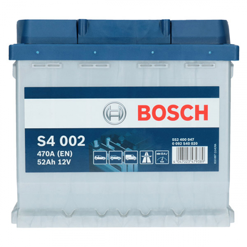 Автомобильный аккумулятор Bosch 52Ah 470A S4 002 R+ - 2