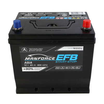 Автомобильный аккумулятор Manforce 65Ah 600A Asia EFB R+ - 3