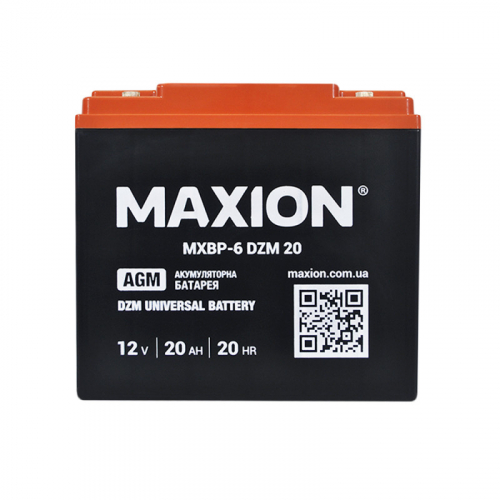 Тяговый аккумулятор Maxion 12V 20Ah 6-DZM-20 - 1