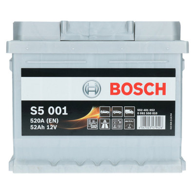 Автомобильный аккумулятор Bosch 52Ah 520A S5 001 R+ - 2