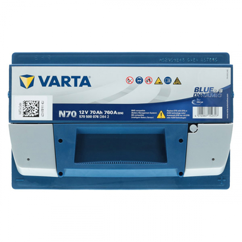 Автомобільний акумулятор Varta 70Ah 760A Blue Dynamic EFB N70 R+ - 4