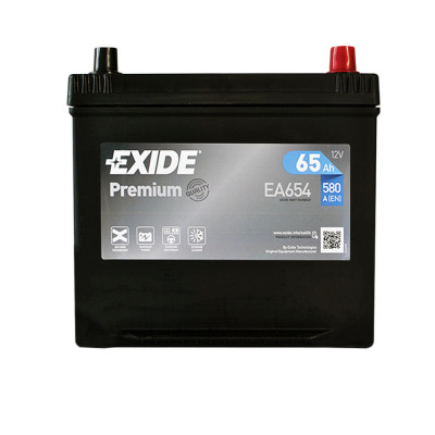Автомобільний акумулятор Exide 65Ah 580A Premium EA654 R+ - 4 Автомобільний акумулятор Exide 65Ah 580A Premium EA654 R+ - 4