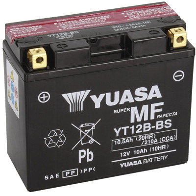Мото аккумулятор Yuasa 10,5Ah YT12B-BS - 1