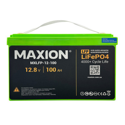 Літієвий аккумулятор Maxion 12V 100Ah LiFePO4 MXLFP-12-100 - 1