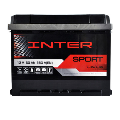 Автомобильный аккумулятор Inter 60Ah 580A Sport R+ - 1