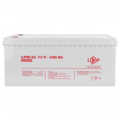 Гелевий акумулятор LogicPower 12V 200Ah LPM-GL 12-200 - 2
