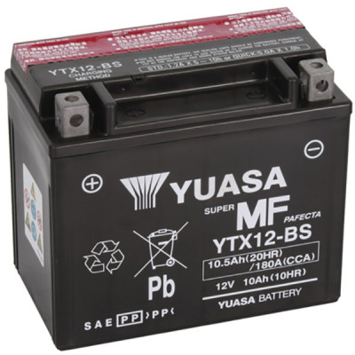 Мото аккумулятор Yuasa 10,5Ah YTX12-BS - 1