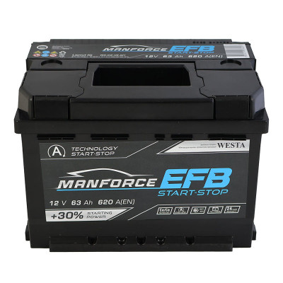 Автомобильный аккумулятор Manforce 63Ah 620A EFB L+ - 3