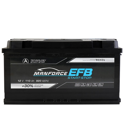 Автомобильный аккумулятор Manforce 110Ah 920A EFB R+ - 1