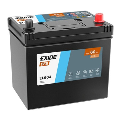 Автомобільний акумулятор Exide 60Ah 520A Start-Stop EFB EL604 R+ - 1