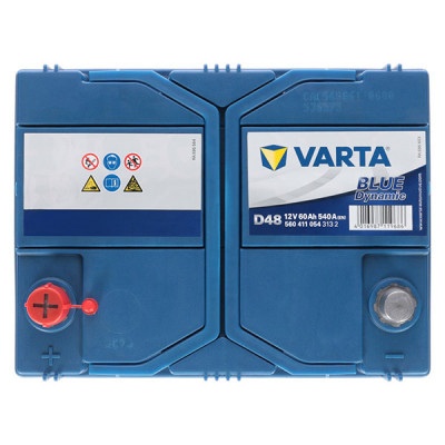 Автомобильный аккумулятор Varta 60Ah 540A Blue Dynamic D48 L+ - 4