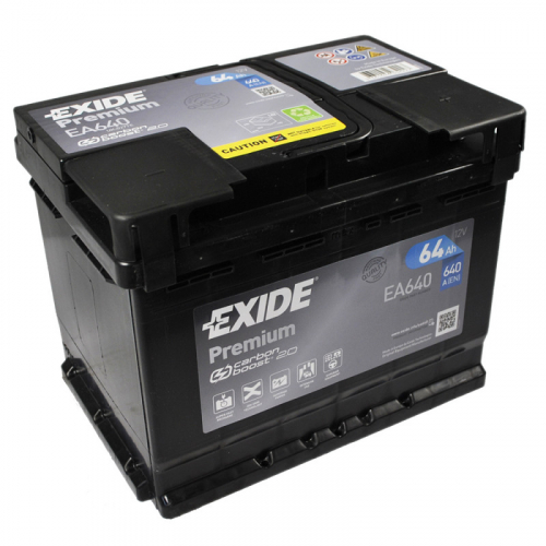 Автомобільний акумулятор Exide 64Ah 640A Premium EA640 R+ - 2