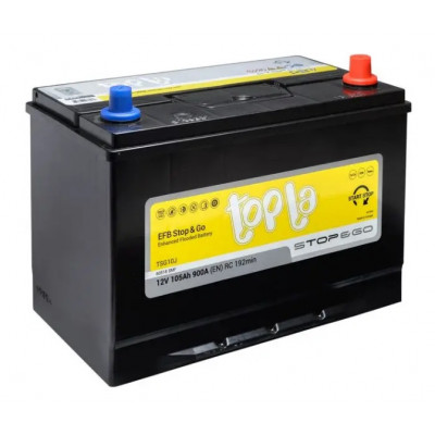 Автомобильный аккумулятор Topla 105Ah 900A EFB TOP Japan R+ - 1