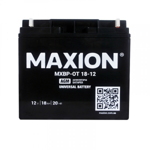 AGM акумулятор Maxion 12V 18Ah OT 18-12