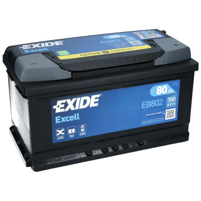 Автомобильный аккумулятор Exide 80Ah 700A Excell EB802 R+ - 5