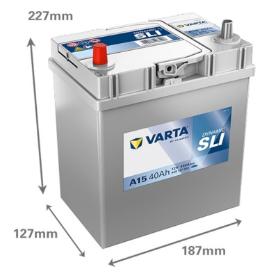 Автомобильный аккумулятор Varta 40Ah 330A Blue Dynamic A15 L+ - 2