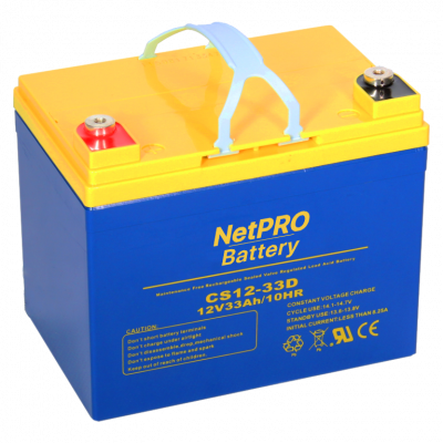 AGM акумулятор NetPRO 12V 33Ah CS 12-33D - 1