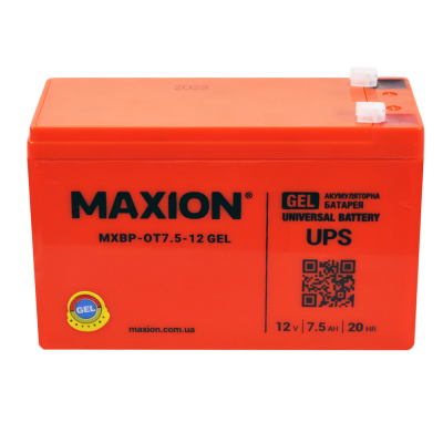 Гелевый аккумулятор Maxion 12V 7,5Ah OT 7,5-12 GEL - 2