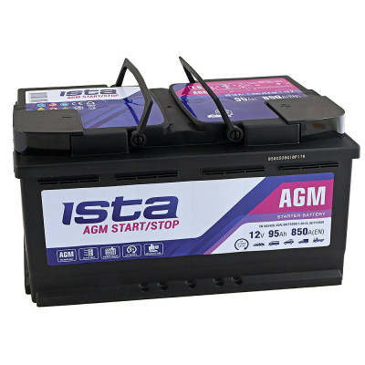 Автомобильный аккумулятор Ista 95Ah 850A AGM R+ - 3