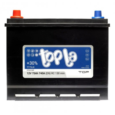 Автомобільний акумулятор Topla 75Ah 740A TOP Japan L+ - 2