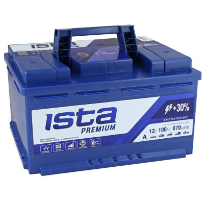 Автомобильный аккумулятор Ista 100Ah 870A Premium R+ - 2