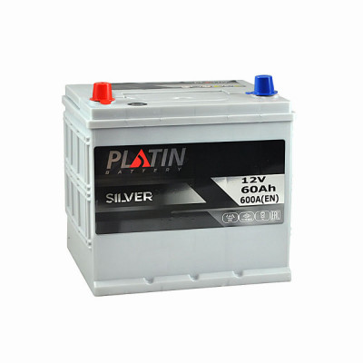 Автомобільний акумулятор Platin Silver Asia 60Ah 600A L+ - 1