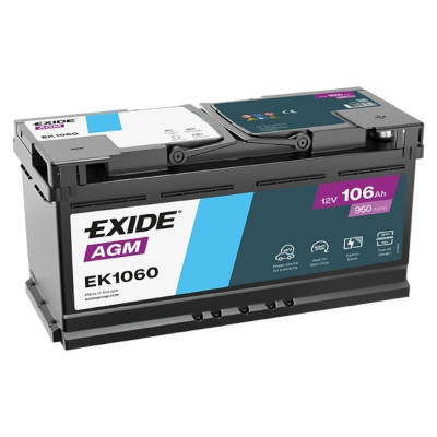 Автомобільний акумулятор Exide 106Ah 950A Start-Stop AGM EK1060 R+ - 1