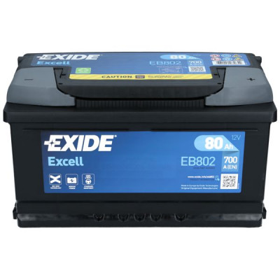 Автомобильный аккумулятор Exide 80Ah 700A Excell EB802 R+ - 3