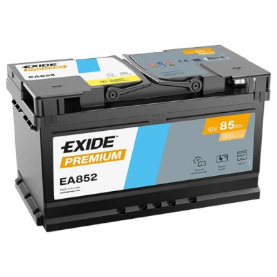 Автомобильный аккумулятор Exide 85Ah 800A Premium EA852 R+ - 1 Автомобильный аккумулятор Exide 85Ah 800A Premium EA852 R+ - 1