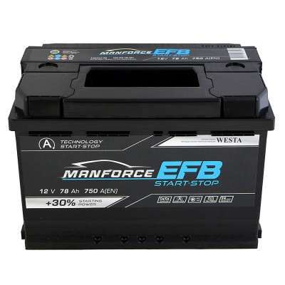 Автомобильный аккумулятор Manforce 78Ah 750A EFB R+ - 2