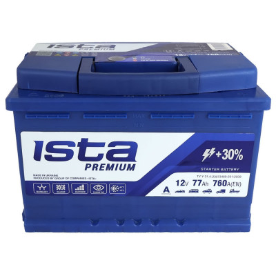 Автомобільний акумулятор Ista 77Ah 760A Premium R+ - 3