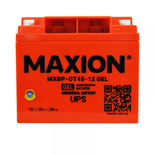 Гелевий акумулятор Maxion 12V 45Ah OT 45-12 GEL