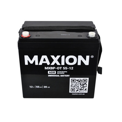 AGM акумулятор Maxion 12V 55Ah OT 55-12 - 3