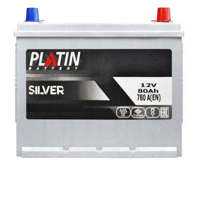 Автомобільний акумулятор Platin Silver Asia 80Ah 780A R+ - 1