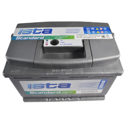 Автомобильный аккумулятор Ista 77Ah 720A Standard R+ - 3