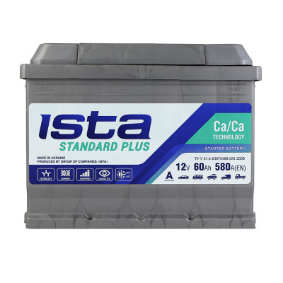 Автомобільний акумулятор Ista 60Ah 580A Standard R+ - 1