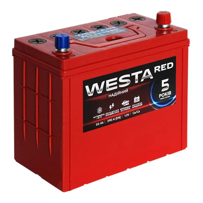 Автомобільний акумулятор Westa 50Ah 390A Asia RED R+ - 3