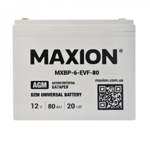 Тяговий акумулятор Maxion 12V 80Ah 6-EVF-80