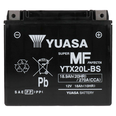 Мото акумулятор Yuasa 18,9Ah YTX20L-BS - 2