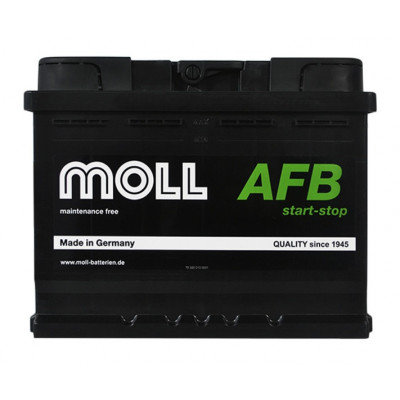 Автомобильный аккумулятор Moll 66Ah 640A AFB R+ - 1