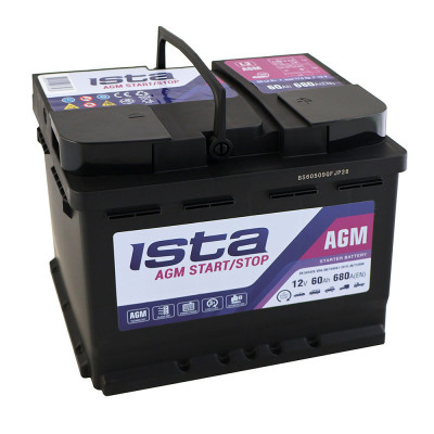 Автомобільний акумулятор Ista 60Ah 680A AGM R+ - 2