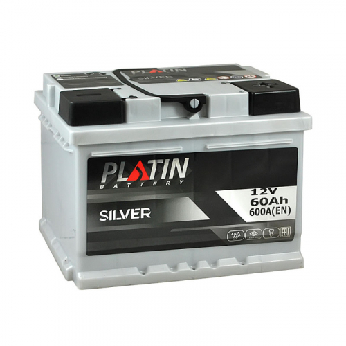 Автомобільний акумулятор Platin Silver 60Ah 600A H R+ - 1