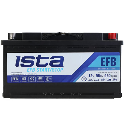 Автомобільний акумулятор Ista 95Ah 950A EFB R+ - 1