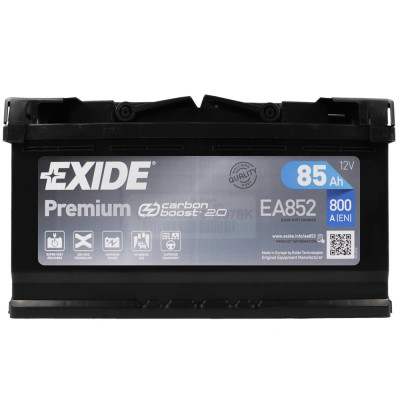 Автомобильный аккумулятор Exide 85Ah 800A Premium EA852 R+ - 3 Автомобильный аккумулятор Exide 85Ah 800A Premium EA852 R+ - 3