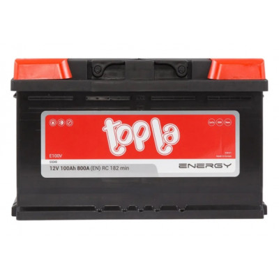 Автомобильный аккумулятор Topla 100Ah 800A Energy Short R+ - 2