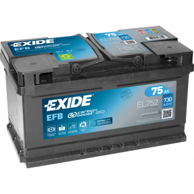 Автомобильный аккумулятор Exide 75Ah 730A Start-Stop EFB EL752 R+ - 2