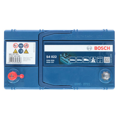 Автомобильный аккумулятор Bosch 45Ah 330A S4 022 L+ - 4 Автомобильный аккумулятор Bosch 45Ah 330A S4 022 L+ - 4