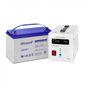 Комплект ИБП LogicPower LPY-PSW-500VA+ (350Вт) + Гелевая АКБ Ultracell 100Ah UCG100-12 GEL