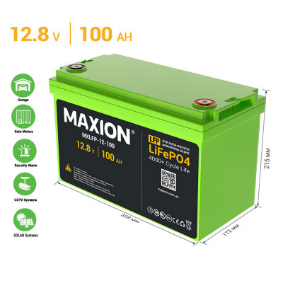 Літієвий аккумулятор Maxion 12V 100Ah LiFePO4 MXLFP-12-100 - 3
