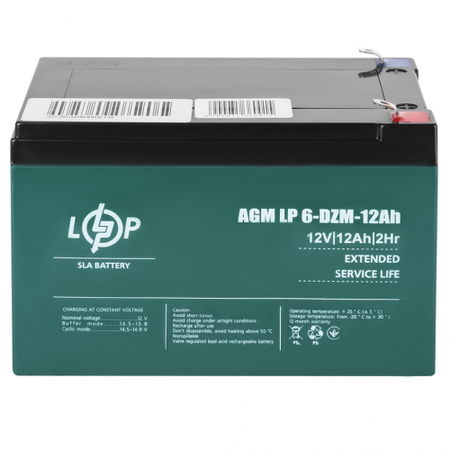 Тяговий акумулятор LogicPower 12V 12Ah LP 6-DZM-12 T2 - 3